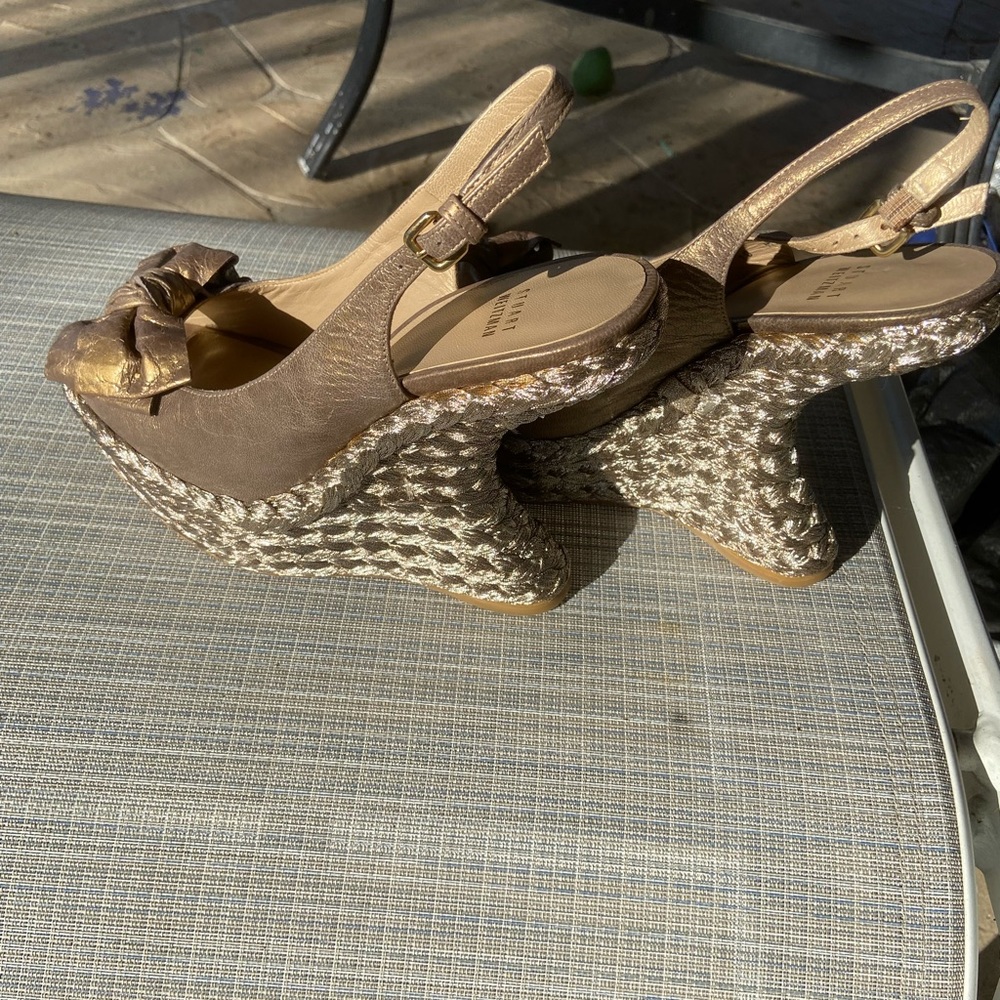 Stuart Weizman Gold Heels - image 1